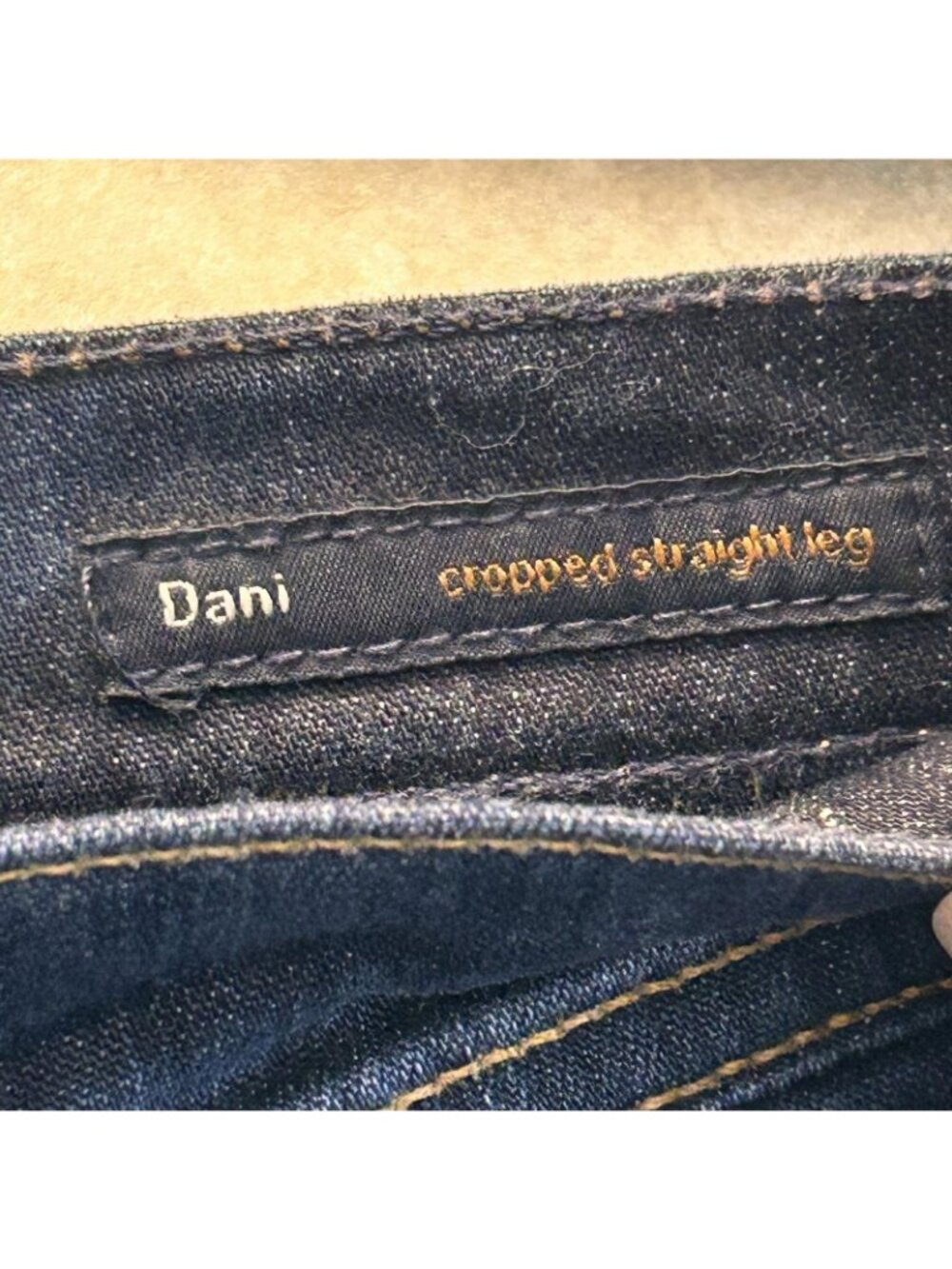Citizens Of Humanity Dani Jeans Womens 28 Blue Dark Wash Cropped Straight Cuffed - Picture 4 of 13